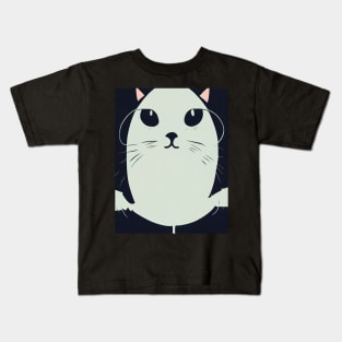 cat halloween minimali gotic Kids T-Shirt